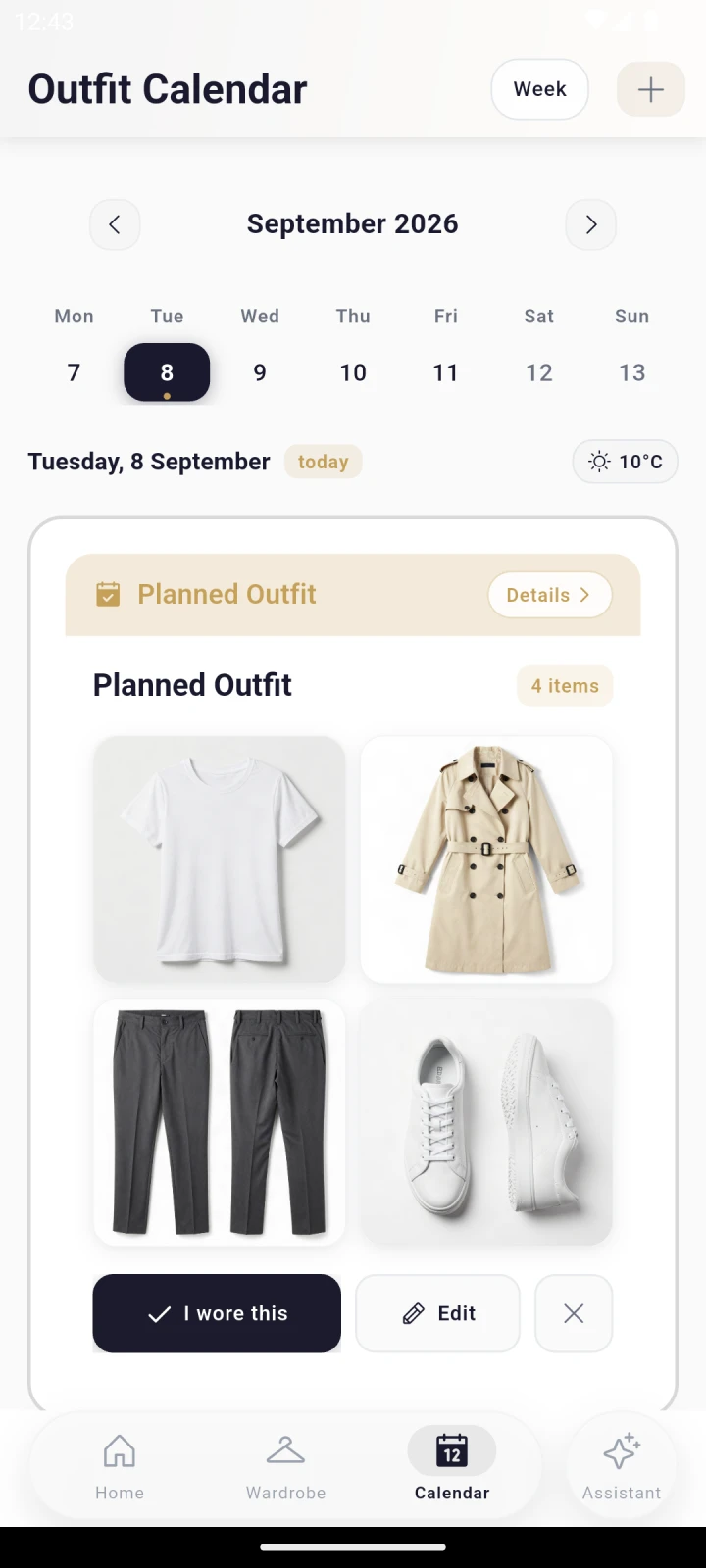 Outfit Calendar