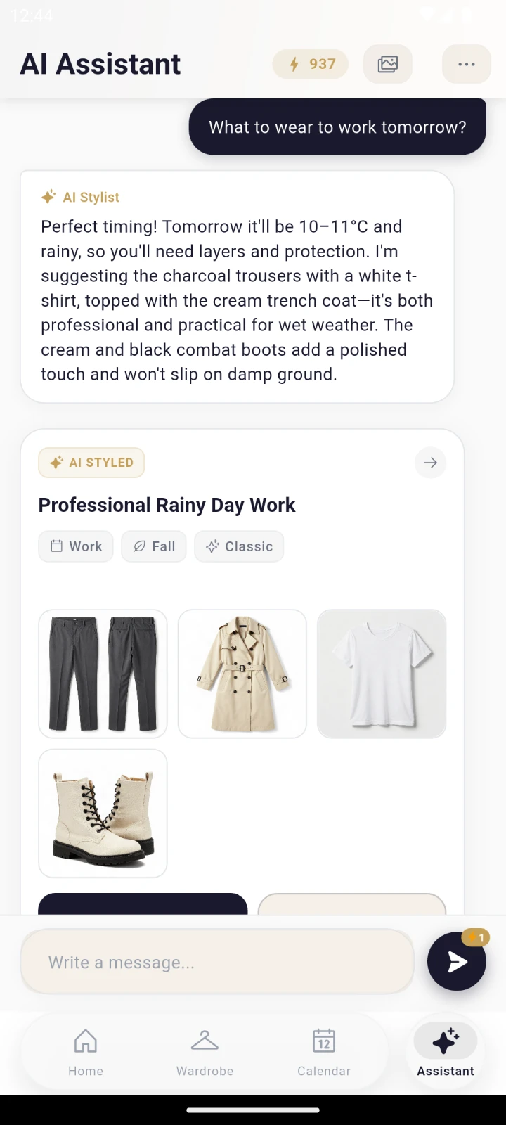 AI Stylist Chat